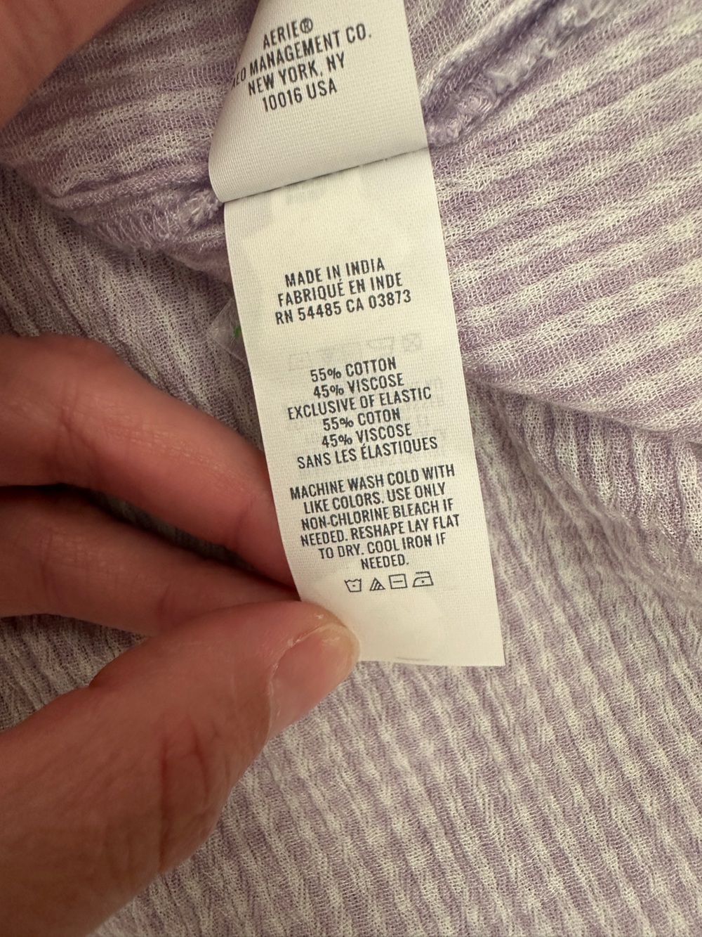 Aerie Light Lavender & White Gingham Dress w/ Smocked Bodice & Drop Waist Size S - Picture 3 of 3